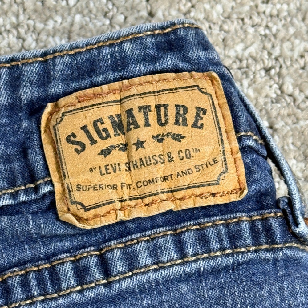 Signature by Levi Strauss Jeans Women 18 Medium Blue Bootcut Mid Rise Stretch - Picture 8 of 12